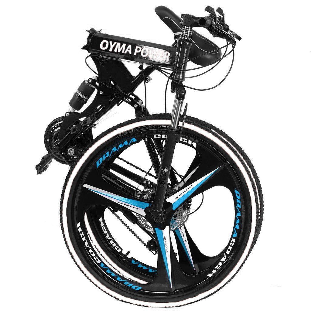 26in Folding Mountain Bike Shimanos 21 Speed Bicycle Full Suspension MTB Bikes