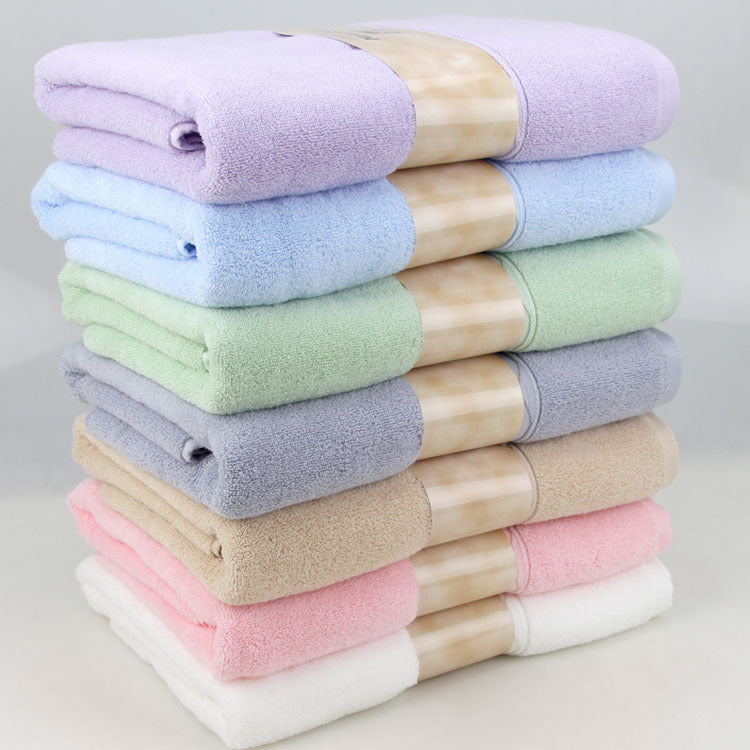 Combed satin file cotton bath towels/ 7 plain bath towels, skin-friendly staining OEM