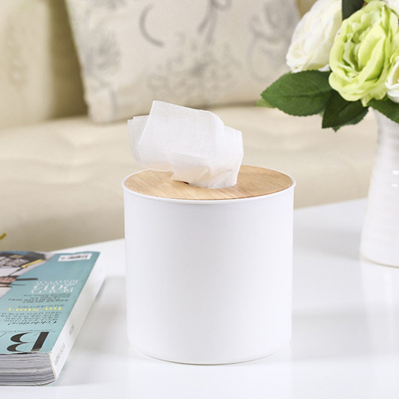 Original color oak paper tissue box