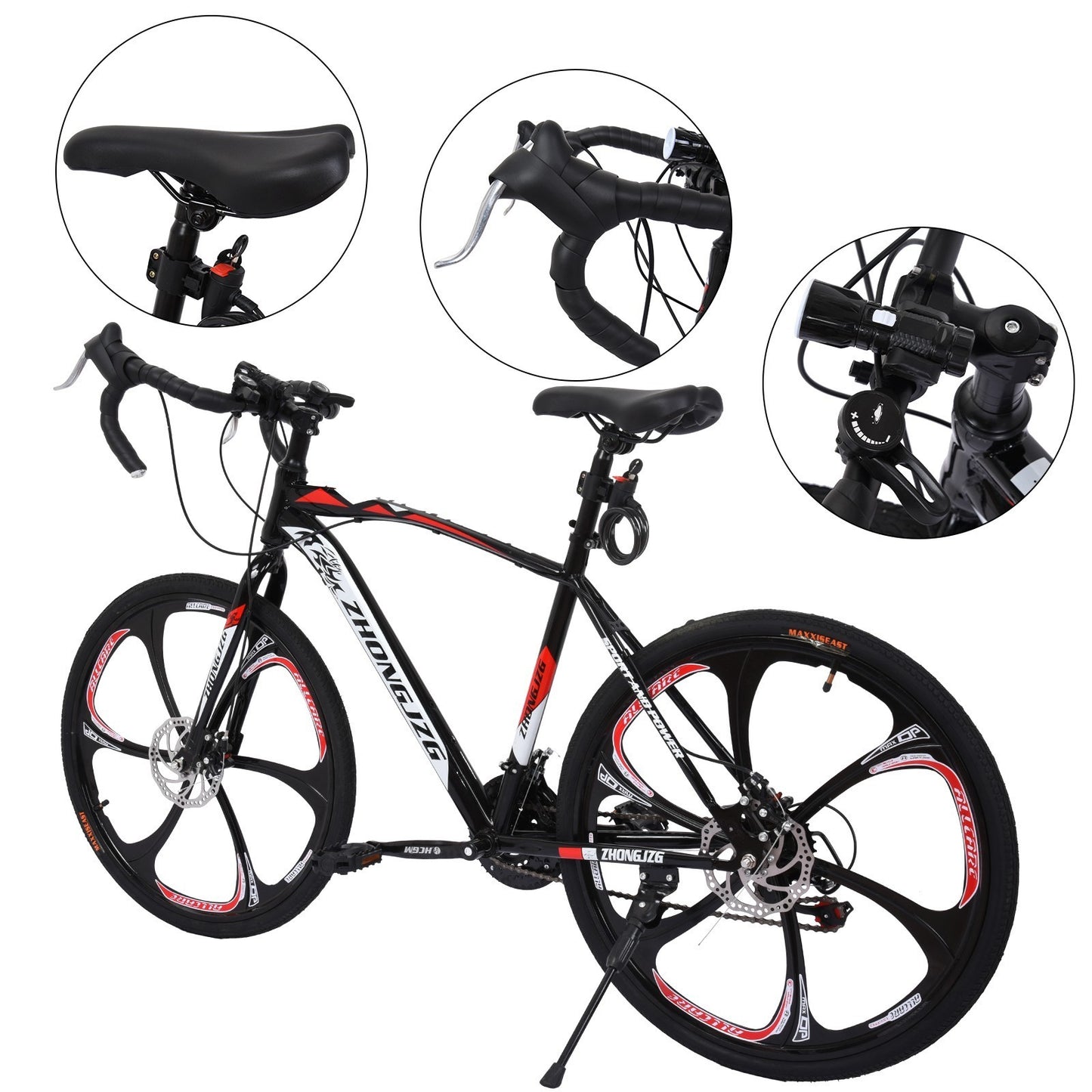 Commuters Full Suspension Road Bike 21 Speed Disc Brakes, 700c