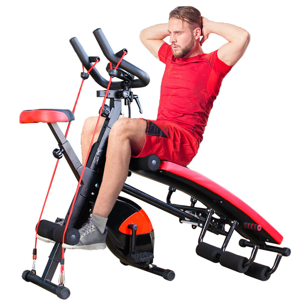 Combination Fitness Machine Indoor Cycling Bike Abdominal Trainers Push Ups Workout Beauty Waist Sit-up Exerciser Home Trainer
