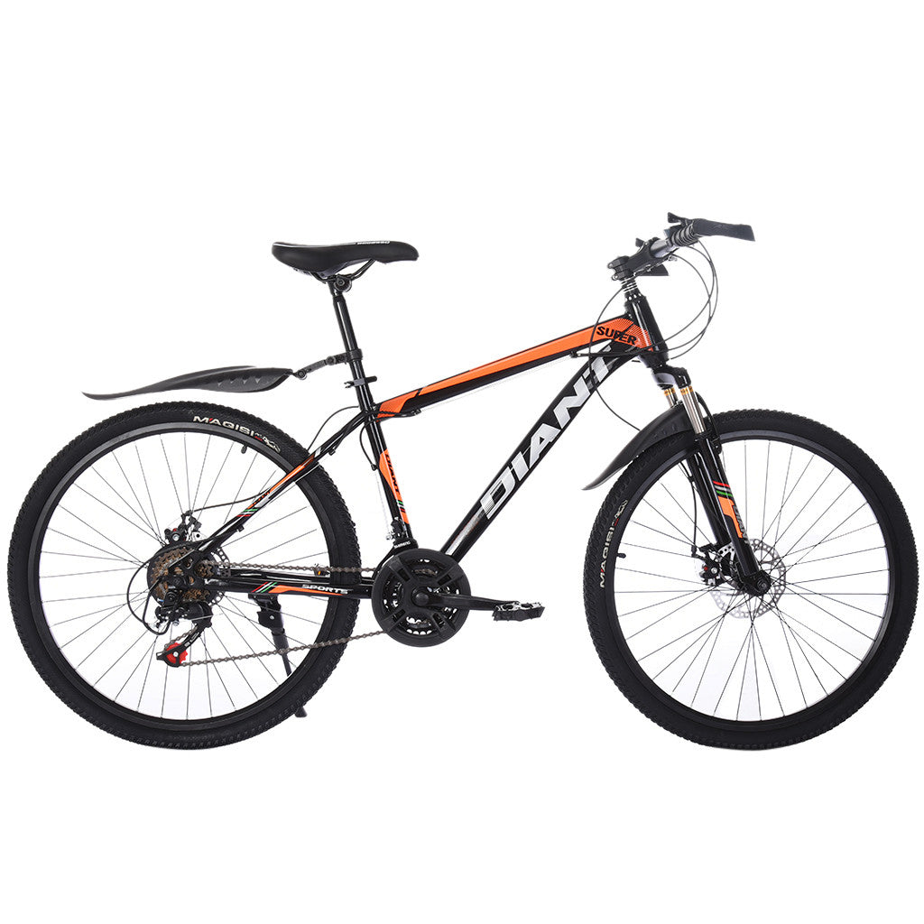 26in Bicycle 21 Speed Carbon Steel Mountain Bike Full Suspension MTB