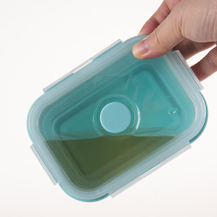 FDA silicone foldable microwave storage lunch box set