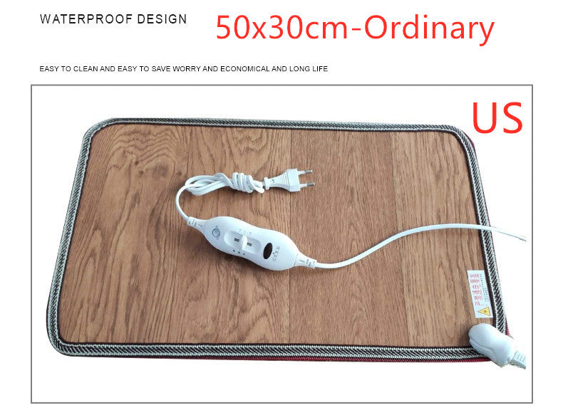 Leather Heating Foot Mat Warmer Electric Heating Pads Feet Leg Warmer Carpet Thermostat Warming Tools Home Office