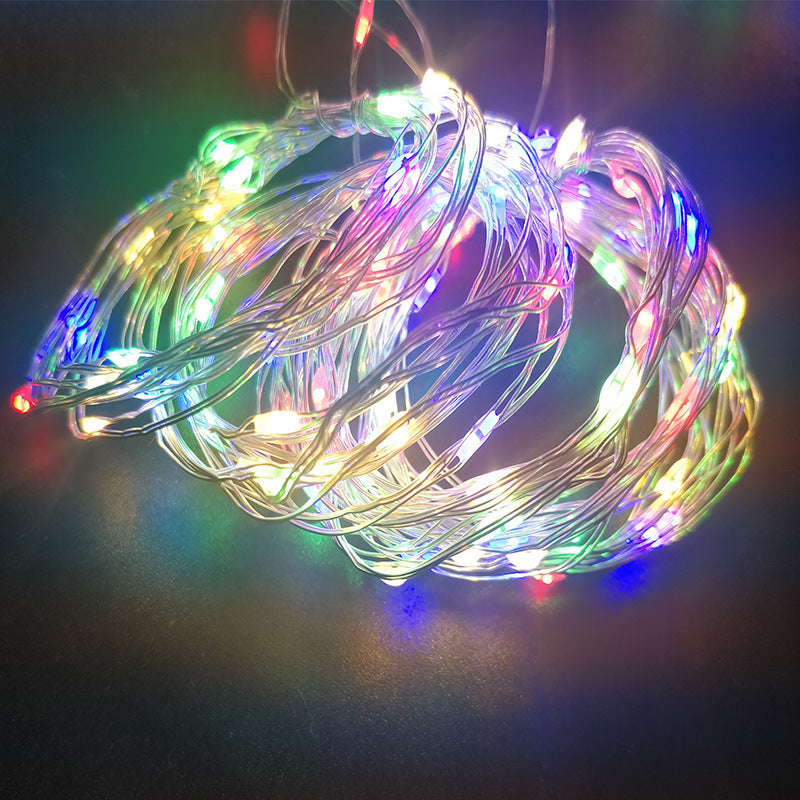 100 200LED Solar Copper Light Strings Outdoor Waterproof Garden Christmas Day Decoration