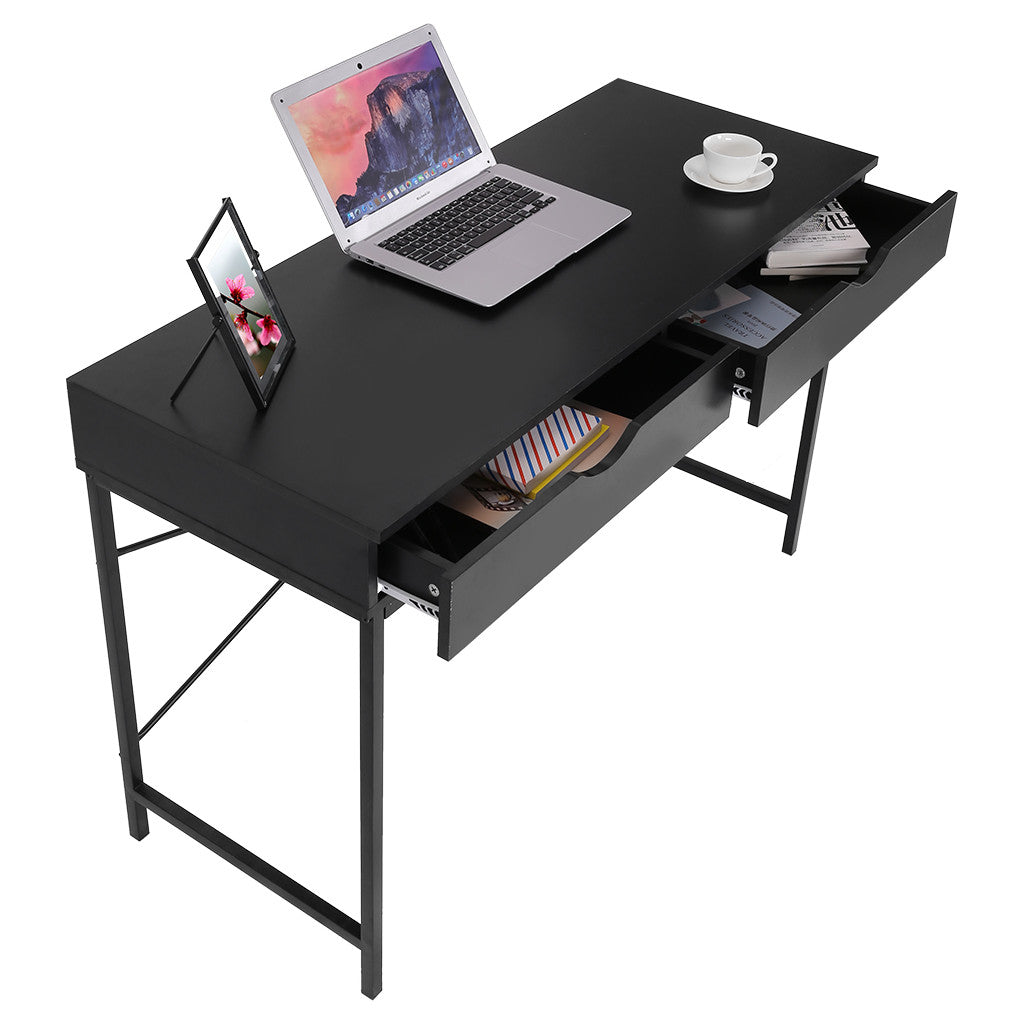 Study Computer Desk Laptop PC Table Workstation With 2 Drawers For Home Office