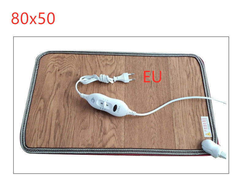 Leather Heating Foot Mat Warmer Electric Heating Pads Feet Leg Warmer Carpet Thermostat Warming Tools Home Office