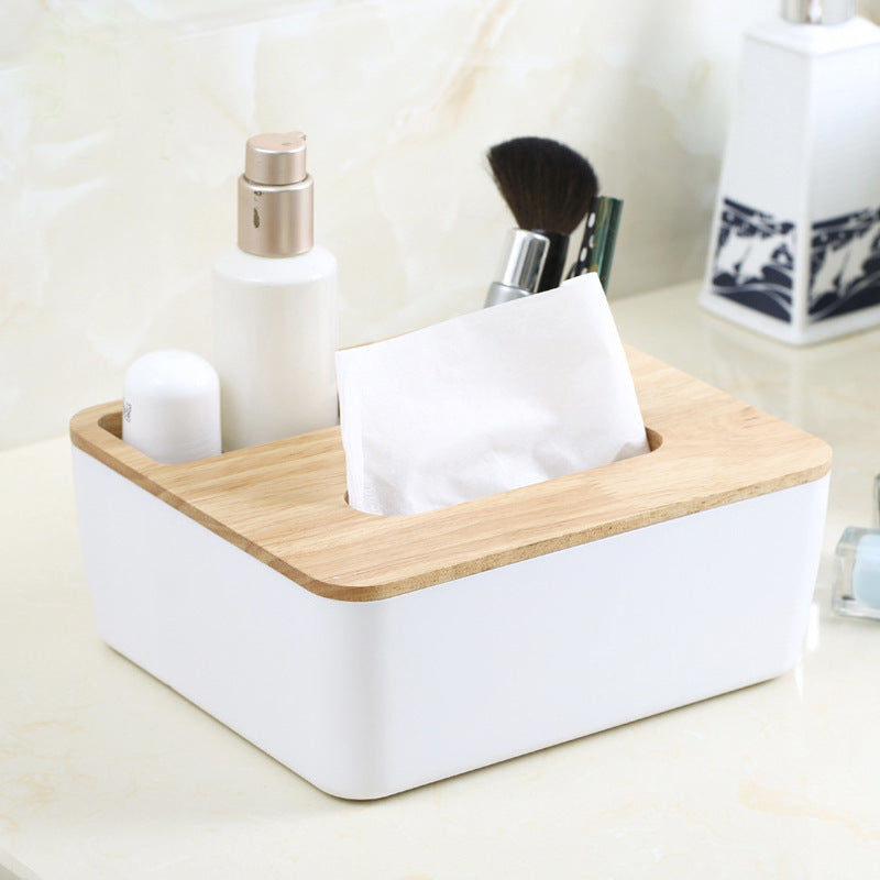 Original color oak paper tissue box