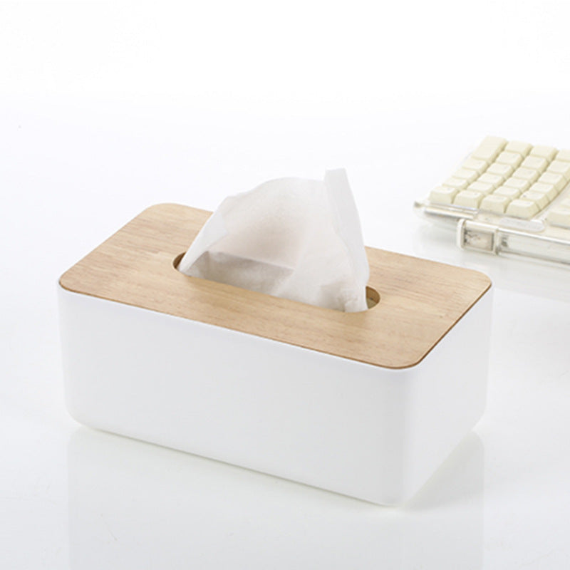 Original color oak paper tissue box