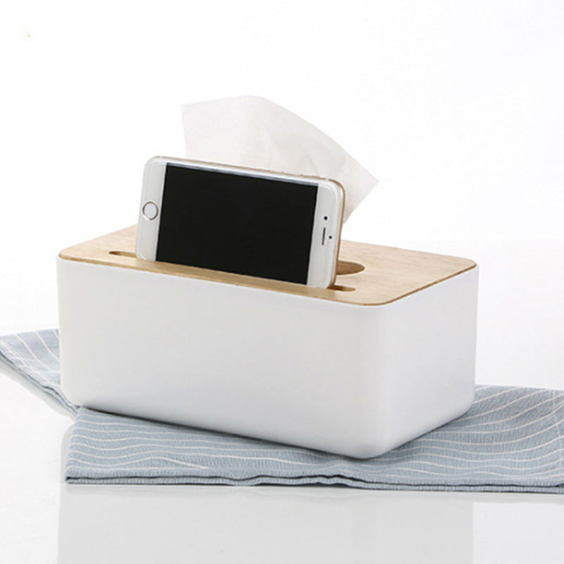 Original color oak paper tissue box