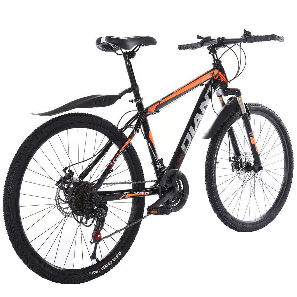 26in Bicycle 21 Speed Carbon Steel Mountain Bike Full Suspension MTB