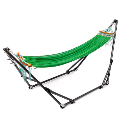 Portable Canvas Hammock Stand Portable Multifunctional Practical Outdoor Garden Swing Hammock Single Hanging Chair Bed Leisure Camping Travel