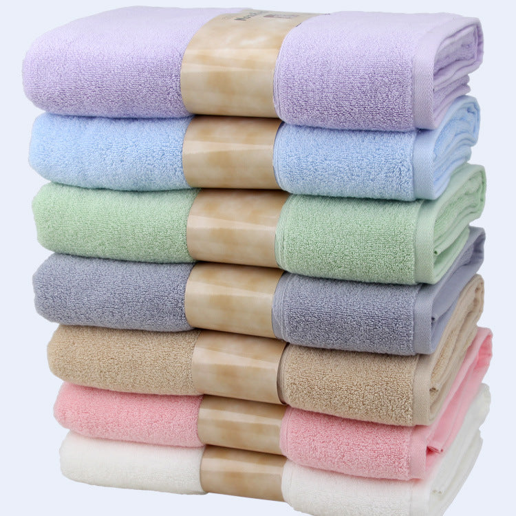 Direct Monored combed cotton satin file cotton bath towel 7 plain bath towel skin-friendly staining OEM