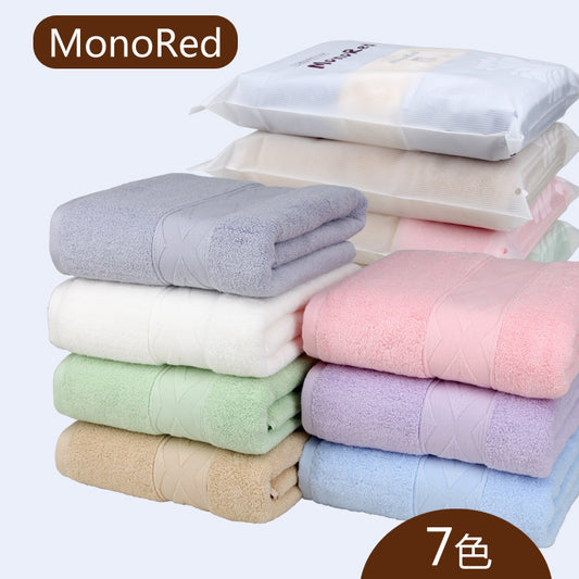 Combed satin file cotton bath towels/ 7 plain bath towels, skin-friendly staining OEM