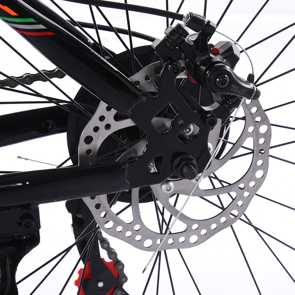 26in Bicycle 21 Speed Carbon Steel Mountain Bike Full Suspension MTB