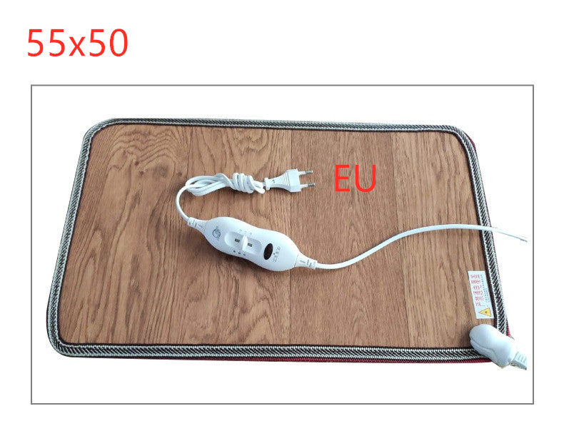 Leather Heating Foot Mat Warmer Electric Heating Pads Feet Leg Warmer Carpet Thermostat Warming Tools Home Office