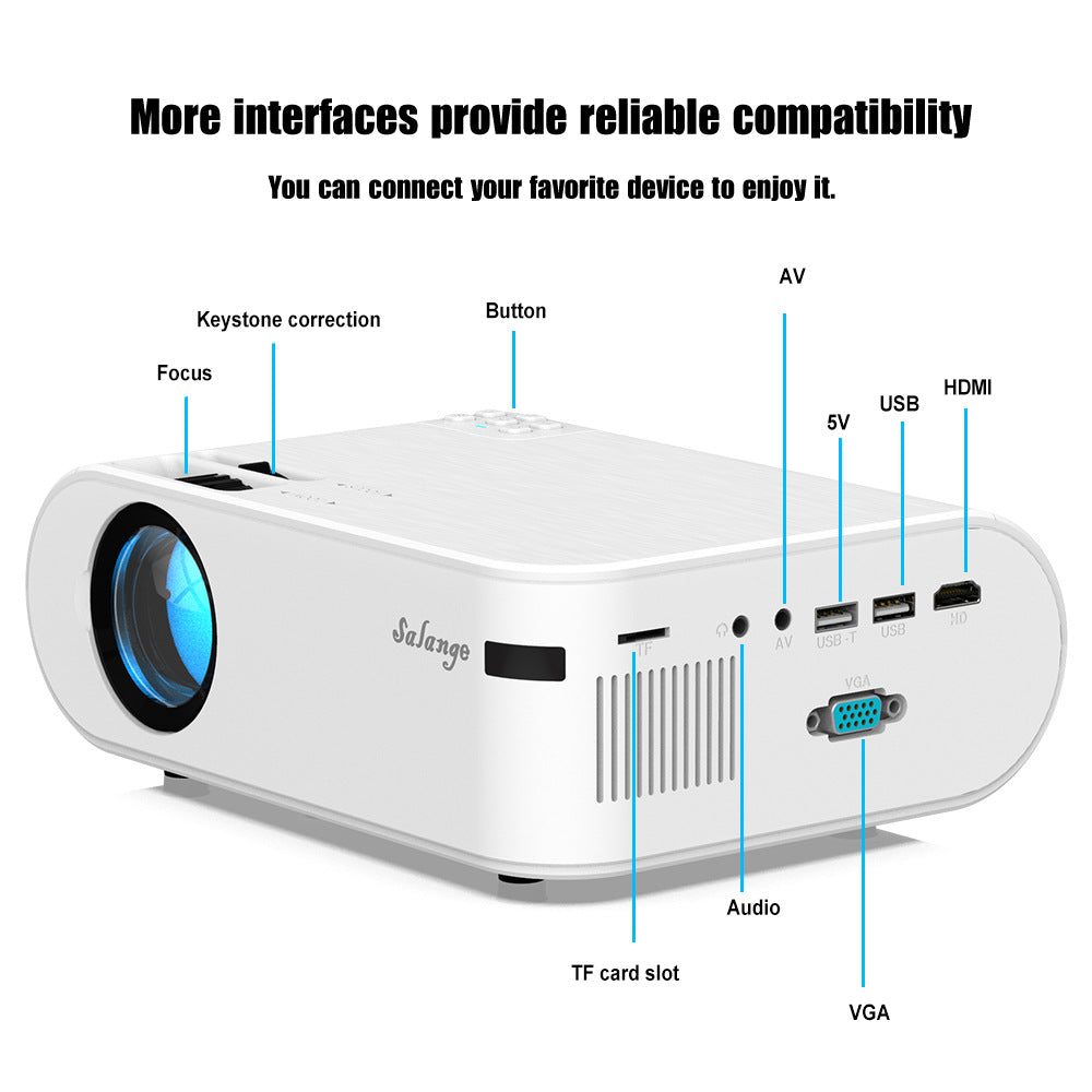 Cross-border 720p portable intelligent projector P62 support home office HD projector