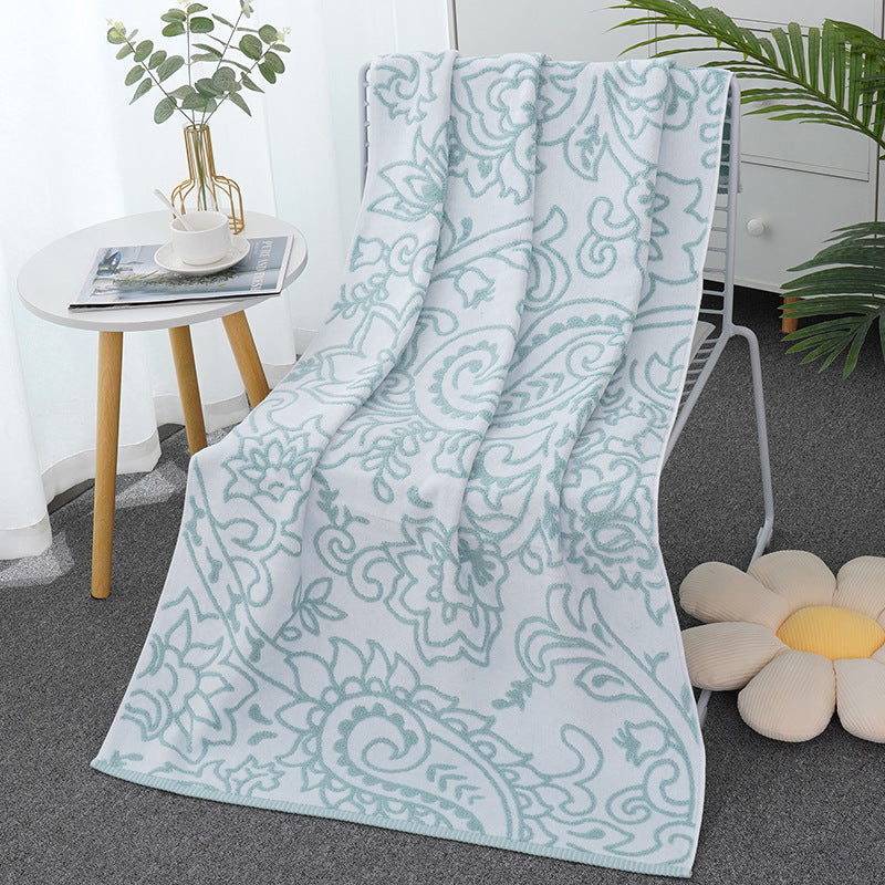 Printed cotton adult bath towel jacquard gauze men's ladies bath towel bath