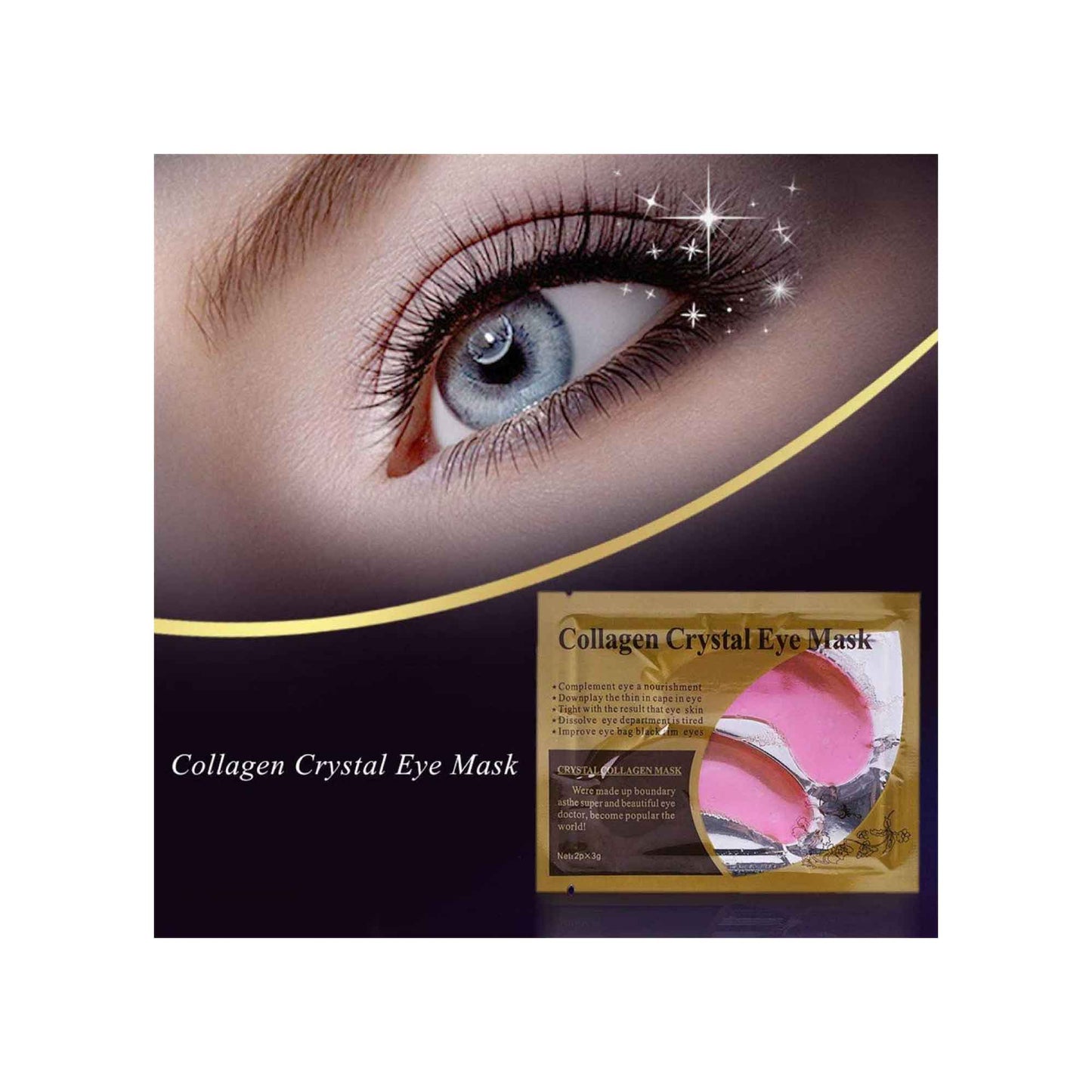 Pink Collagen Crystal Eye Mask Gel Pads Under Eye Anti Dark Circle Patches