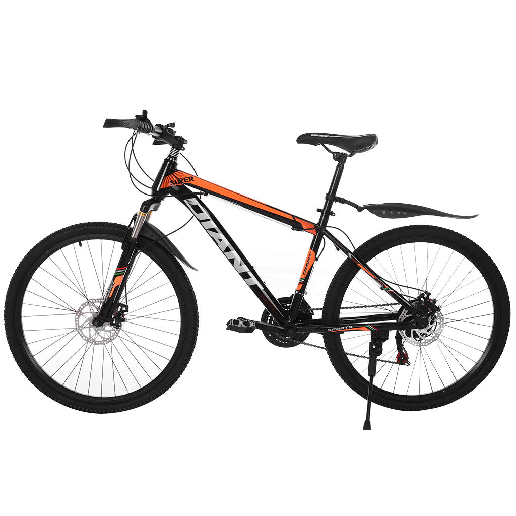 26in Bicycle 21 Speed Carbon Steel Mountain Bike Full Suspension MTB