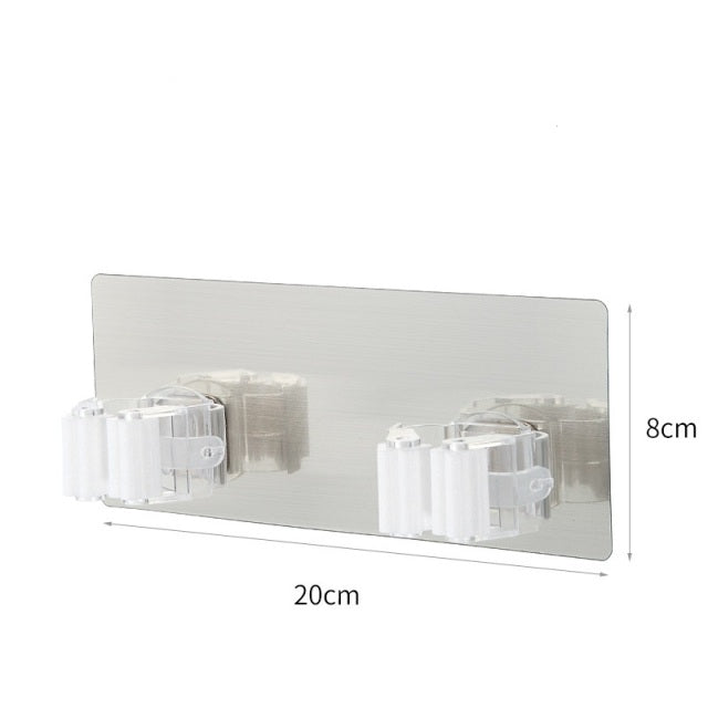 Adhesive Multi-Purpose  Wall Mounted Mop Organizing Holder