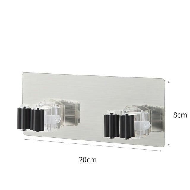 Adhesive Multi-Purpose  Wall Mounted Mop Organizing Holder