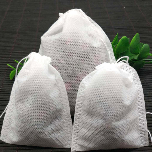 100pcs Food Grade Non-woven Fabric Tea Bags Tea Filter Bags for Spice Disposable Tea Bags