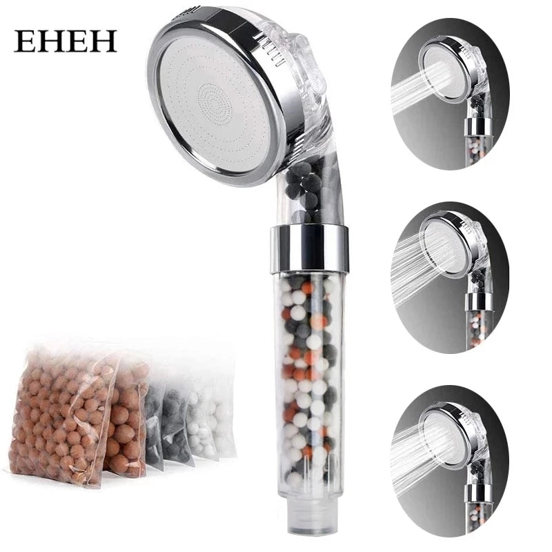 3 Modes SPA Shower Head High Pressure Saving Water Shower Nozzle